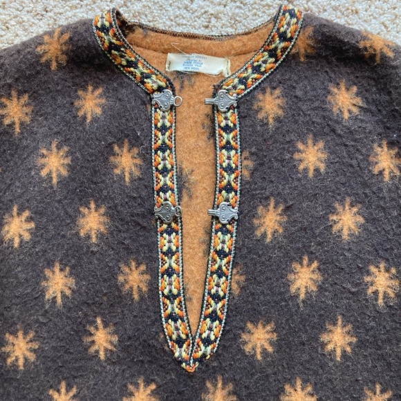 VTG 60’s Three Trolls Spokane Hippie Boho Tunic Wool Sweater Pullover Norway - Picture 2 of 12